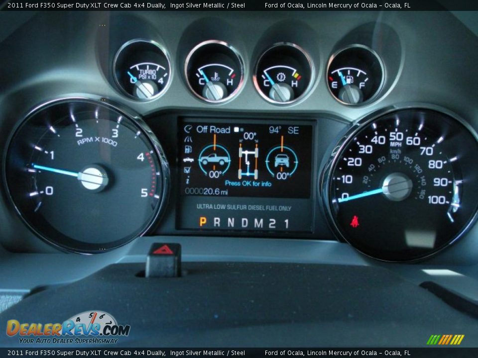 2011 Ford F350 Super Duty XLT Crew Cab 4x4 Dually Ingot Silver Metallic / Steel Photo #9