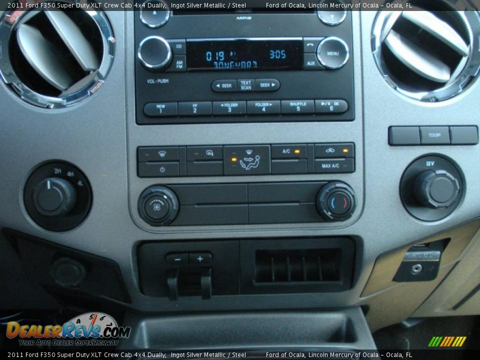 2011 Ford F350 Super Duty XLT Crew Cab 4x4 Dually Ingot Silver Metallic / Steel Photo #10