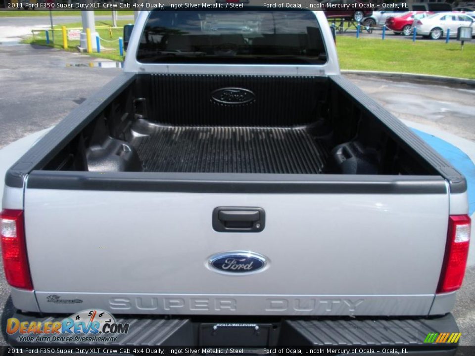 2011 Ford F350 Super Duty XLT Crew Cab 4x4 Dually Ingot Silver Metallic / Steel Photo #11
