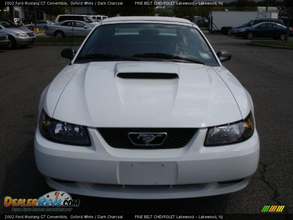 2002 Ford Mustang GT Convertible Oxford White / Dark Charcoal Photo #2