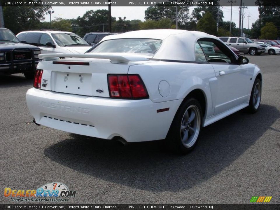 2002 Ford Mustang GT Convertible Oxford White / Dark Charcoal Photo #4
