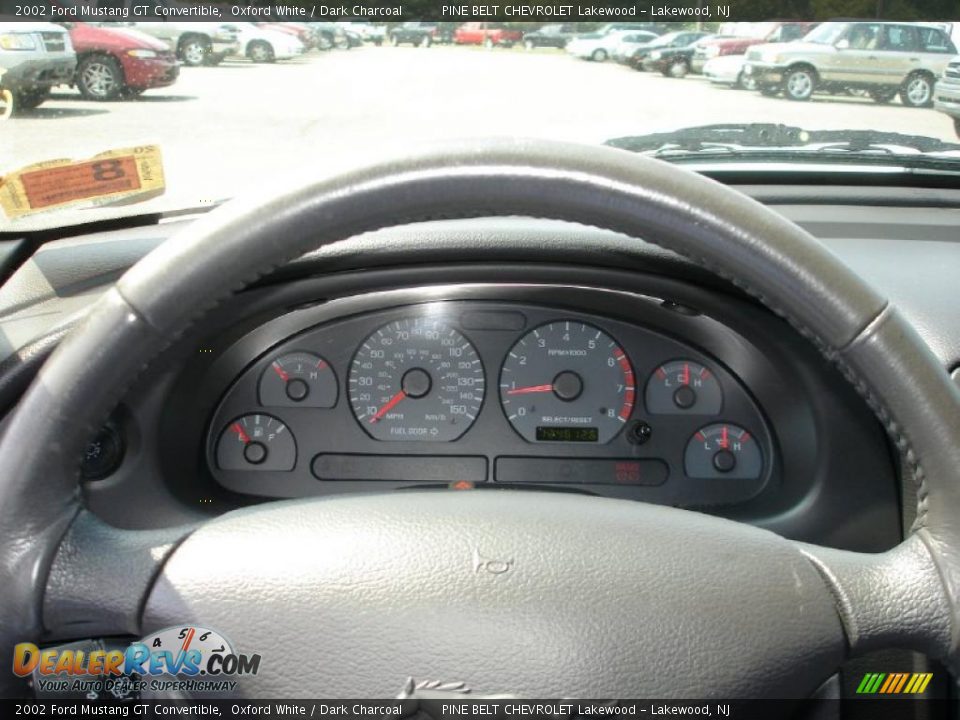 2002 Ford Mustang GT Convertible Oxford White / Dark Charcoal Photo #13
