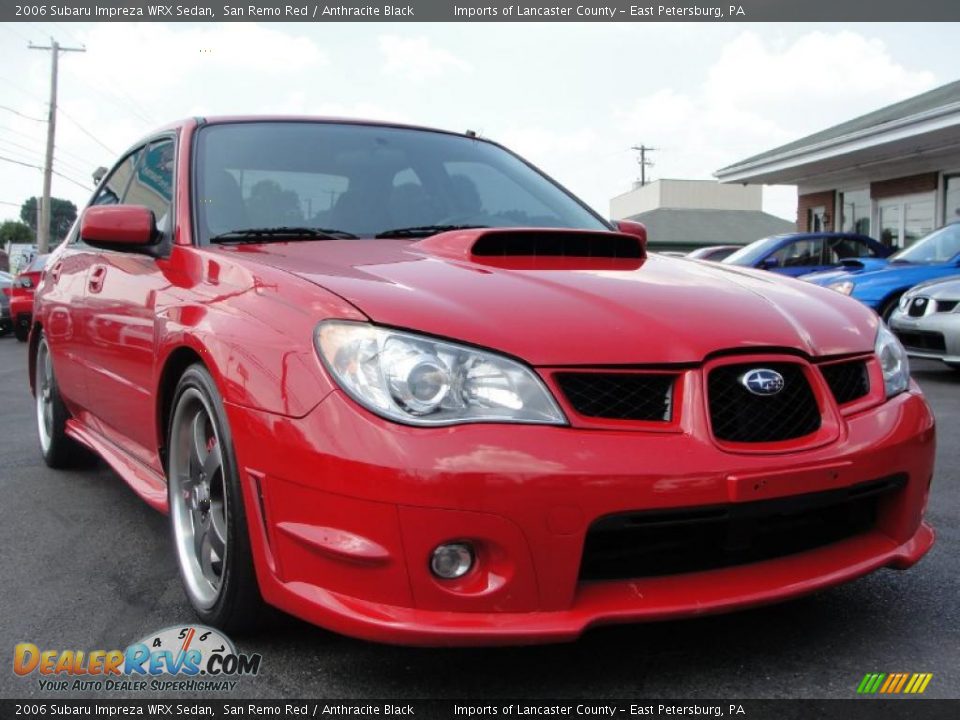 2006 Subaru Impreza WRX Sedan San Remo Red / Anthracite Black Photo #1