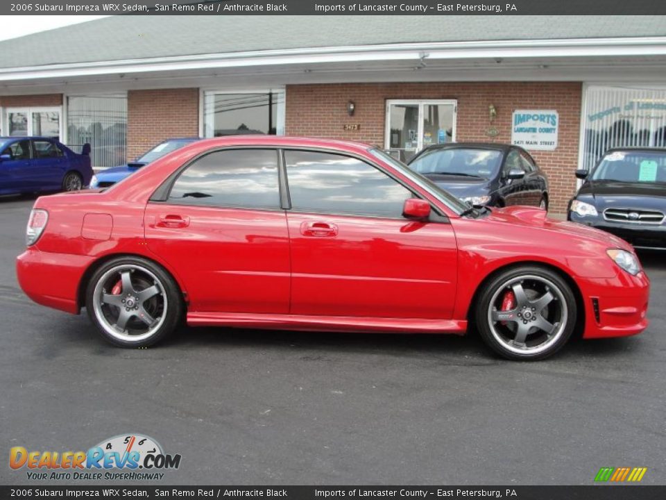 2006 Subaru Impreza WRX Sedan San Remo Red / Anthracite Black Photo #3