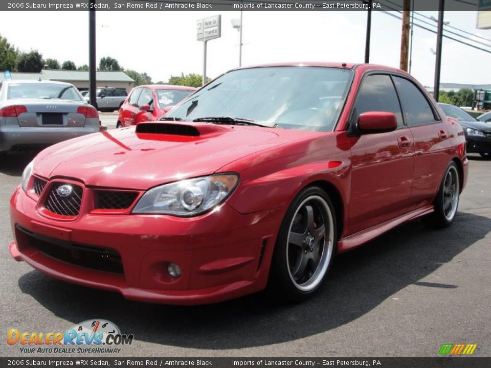 2006 Subaru Impreza WRX Sedan San Remo Red / Anthracite Black Photo #6
