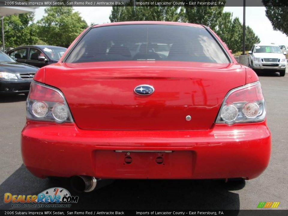 2006 Subaru Impreza WRX Sedan San Remo Red / Anthracite Black Photo #7