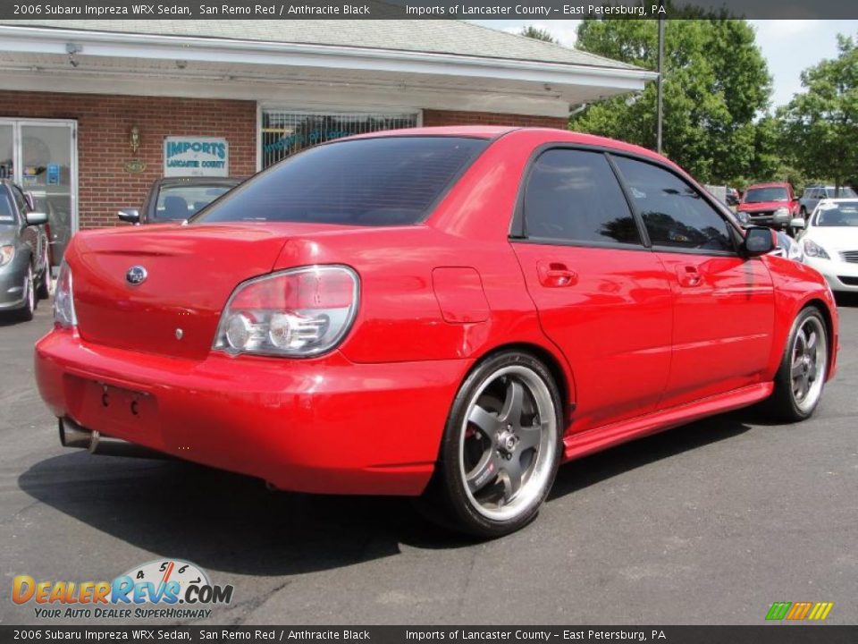2006 Subaru Impreza WRX Sedan San Remo Red / Anthracite Black Photo #8