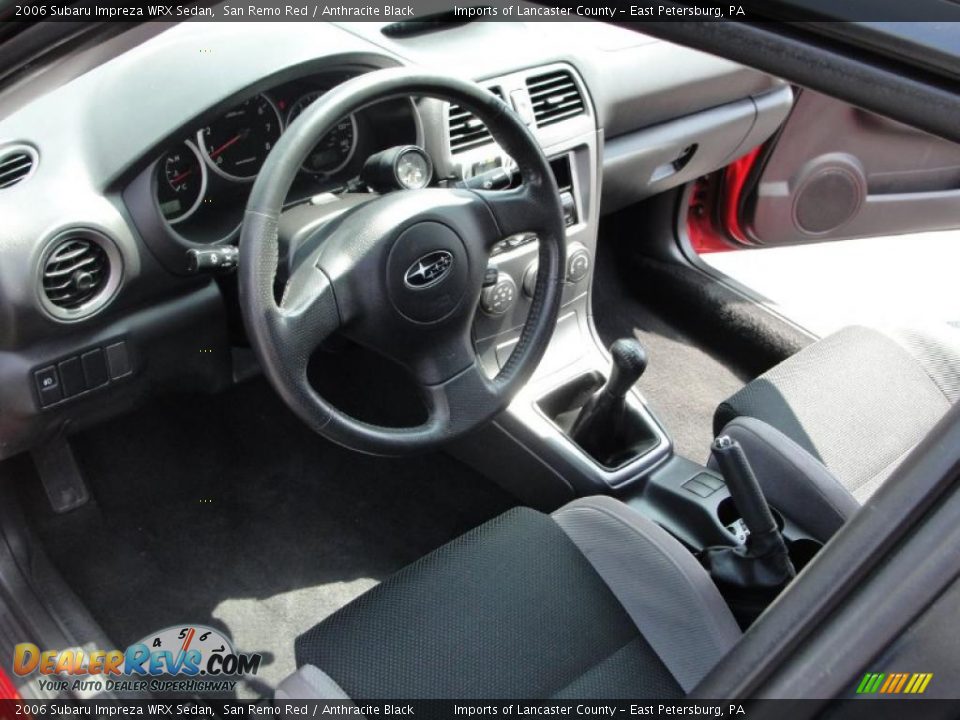 2006 Subaru Impreza WRX Sedan San Remo Red / Anthracite Black Photo #9