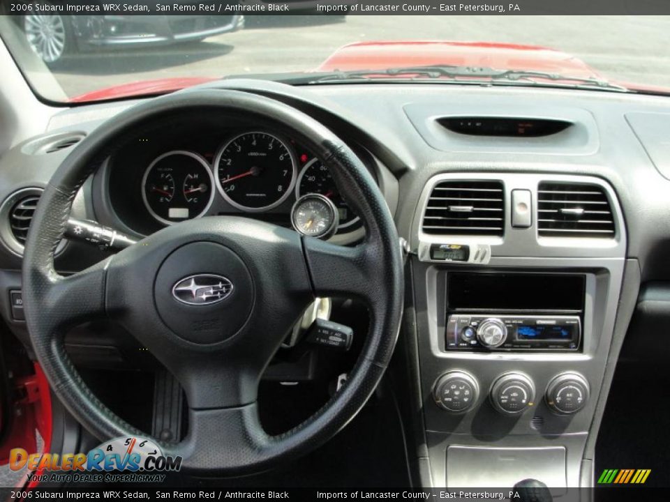 2006 Subaru Impreza WRX Sedan San Remo Red / Anthracite Black Photo #15