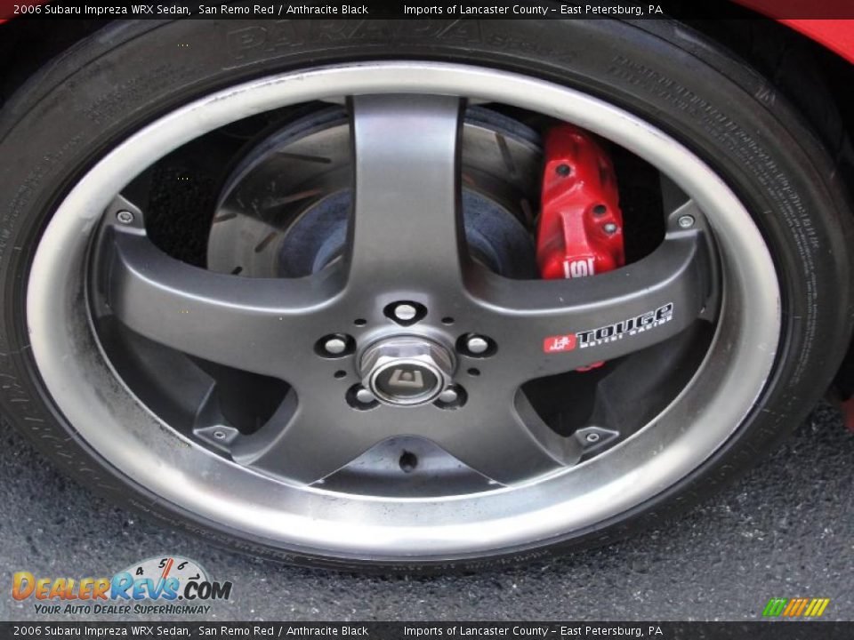 2006 Subaru Impreza WRX Sedan San Remo Red / Anthracite Black Photo #16