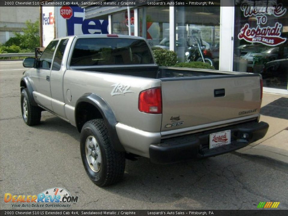 2003 Chevrolet S10 LS Extended Cab 4x4 Sandalwood Metallic / Graphite Photo #3