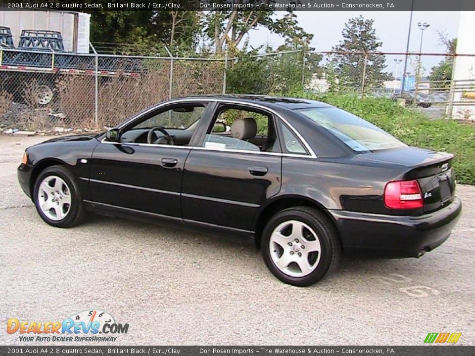 2001 Audi A4 2.8 quattro Sedan Brilliant Black / Ecru/Clay Photo #5