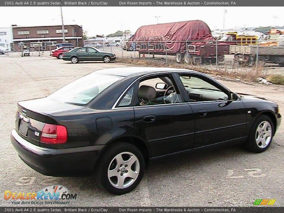 2001 Audi A4 2.8 quattro Sedan Brilliant Black / Ecru/Clay Photo #10