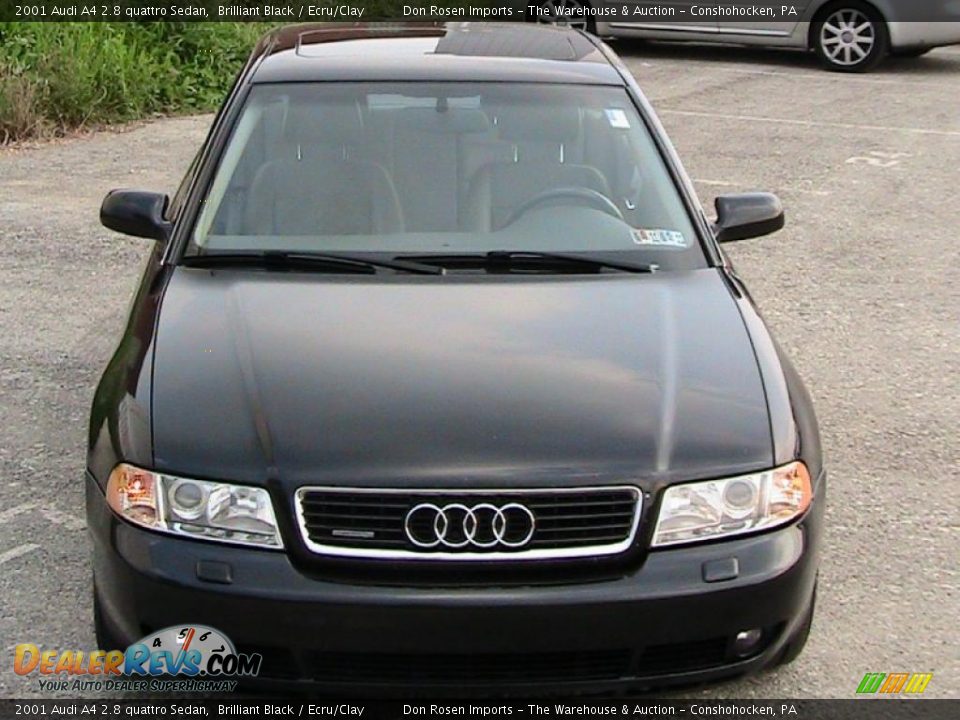 2001 Audi A4 2.8 quattro Sedan Brilliant Black / Ecru/Clay Photo #14