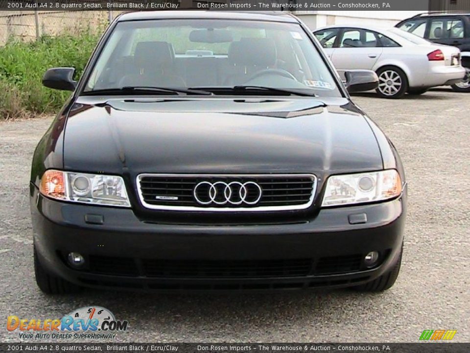 2001 Audi A4 2.8 quattro Sedan Brilliant Black / Ecru/Clay Photo #15