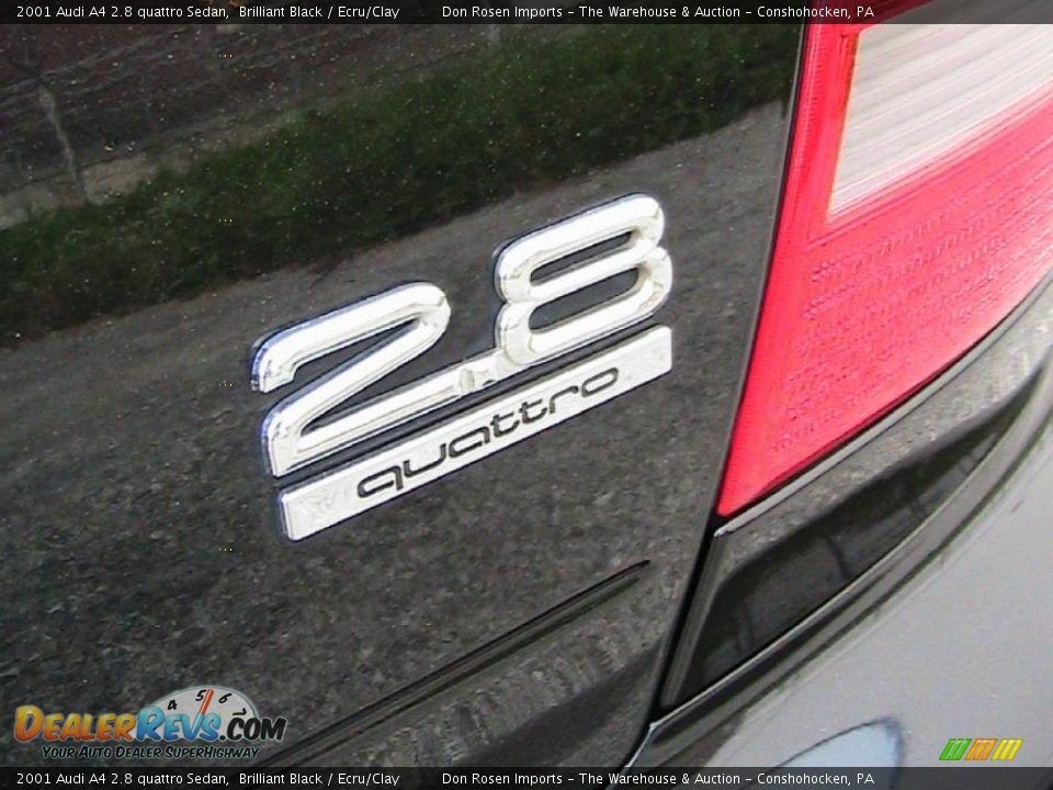 2001 Audi A4 2.8 quattro Sedan Brilliant Black / Ecru/Clay Photo #25