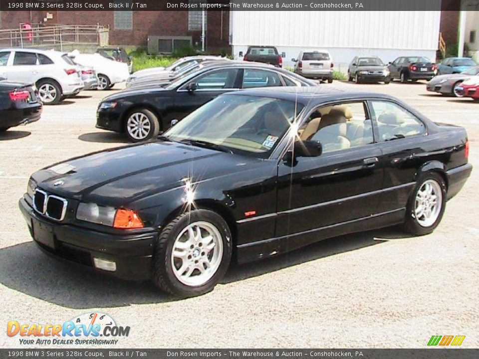1998 BMW 3 Series 328is Coupe Black II / Tan Photo #3