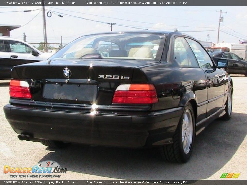 1998 BMW 3 Series 328is Coupe Black II / Tan Photo #10