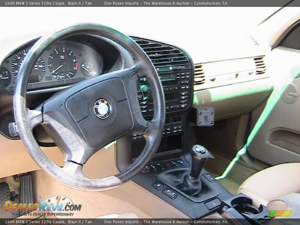 1998 BMW 3 Series 328is Coupe Black II / Tan Photo #27