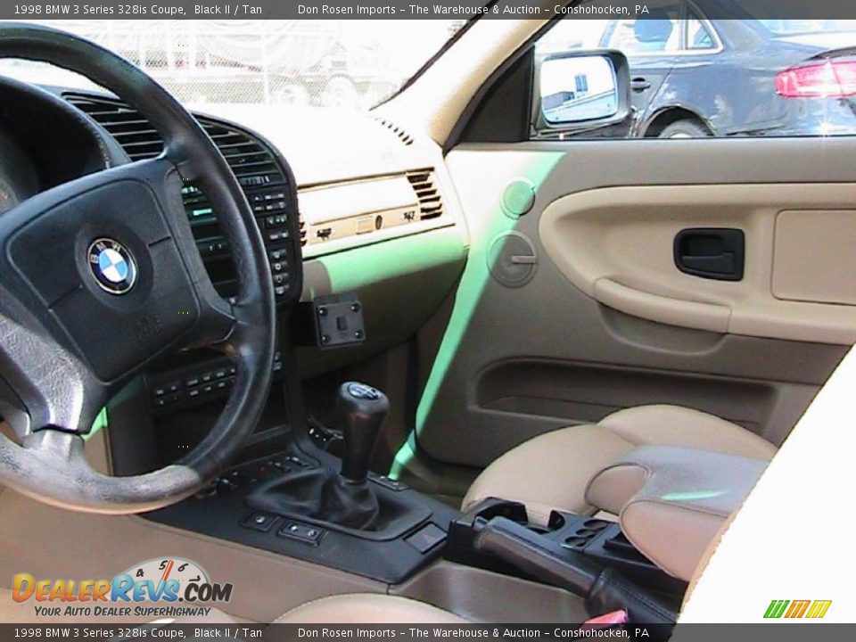 1998 BMW 3 Series 328is Coupe Black II / Tan Photo #28