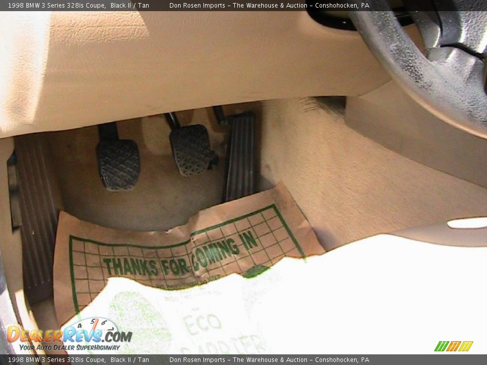 1998 BMW 3 Series 328is Coupe Black II / Tan Photo #29