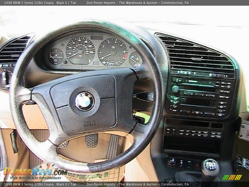 1998 BMW 3 Series 328is Coupe Black II / Tan Photo #35