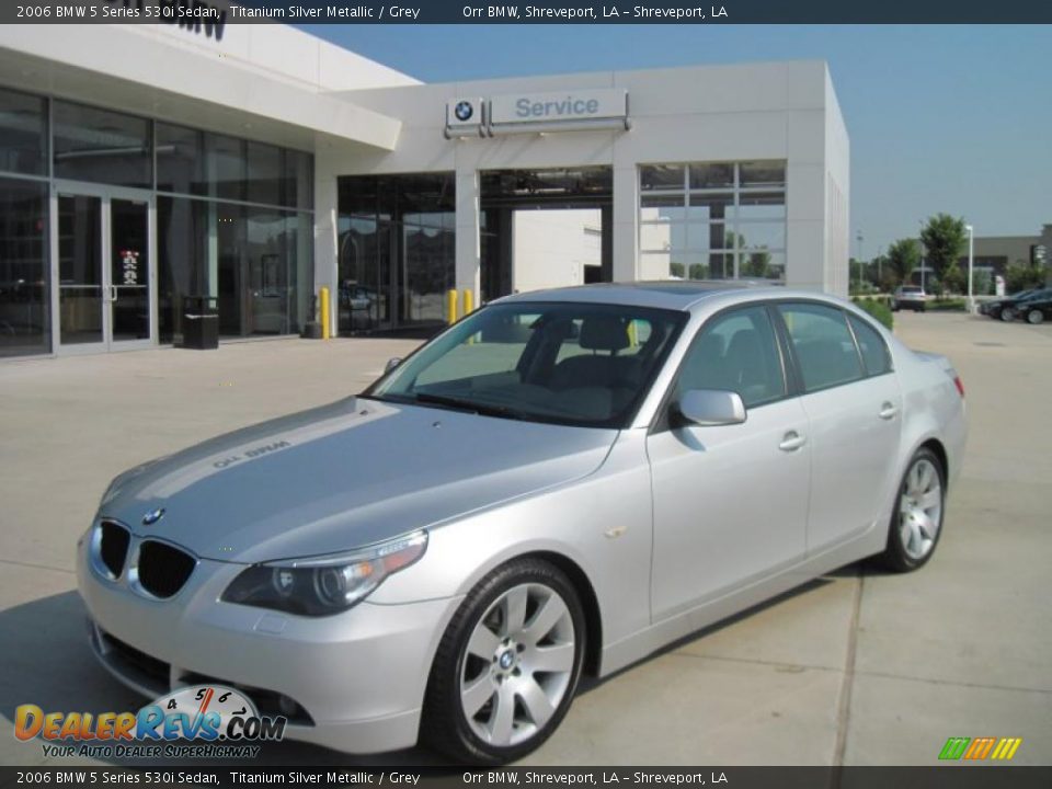 2006 BMW 5 Series 530i Sedan Titanium Silver Metallic / Grey Photo #1