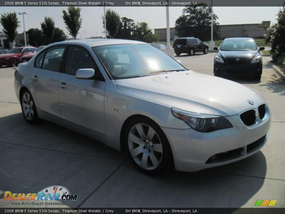 2006 BMW 5 Series 530i Sedan Titanium Silver Metallic / Grey Photo #2