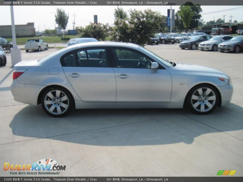 2006 BMW 5 Series 530i Sedan Titanium Silver Metallic / Grey Photo #4