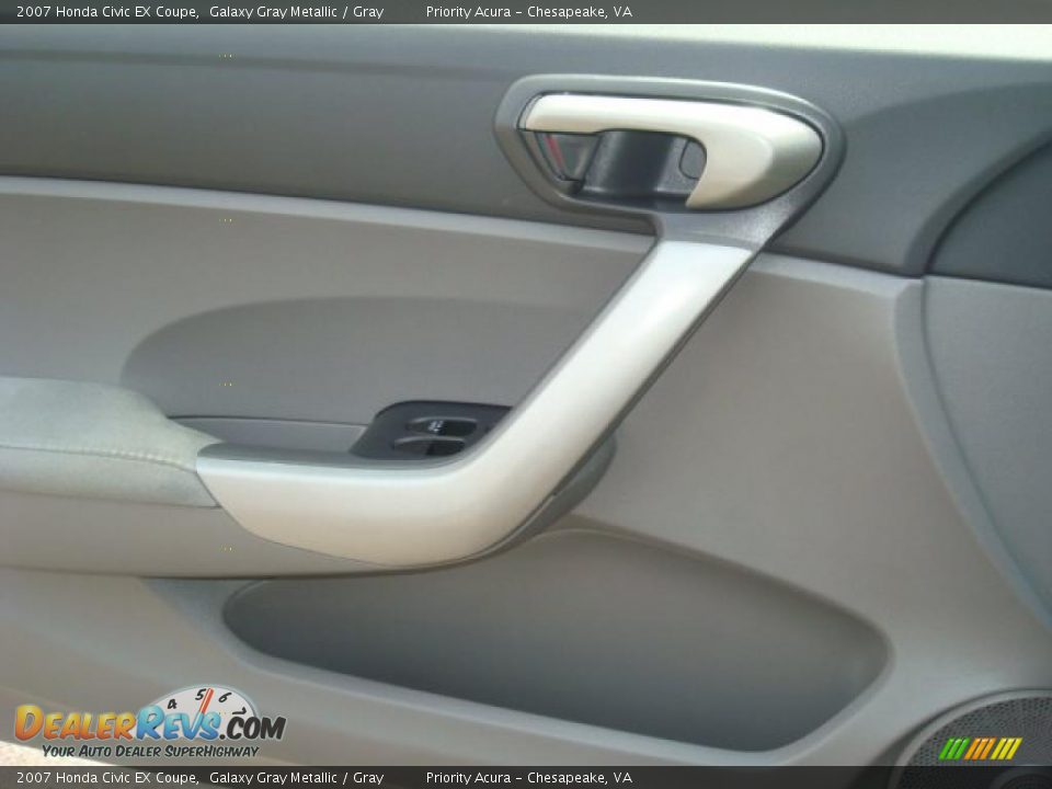 2007 Honda Civic EX Coupe Galaxy Gray Metallic / Gray Photo #13