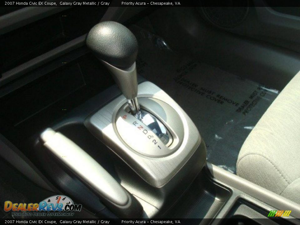 2007 Honda Civic EX Coupe Galaxy Gray Metallic / Gray Photo #16