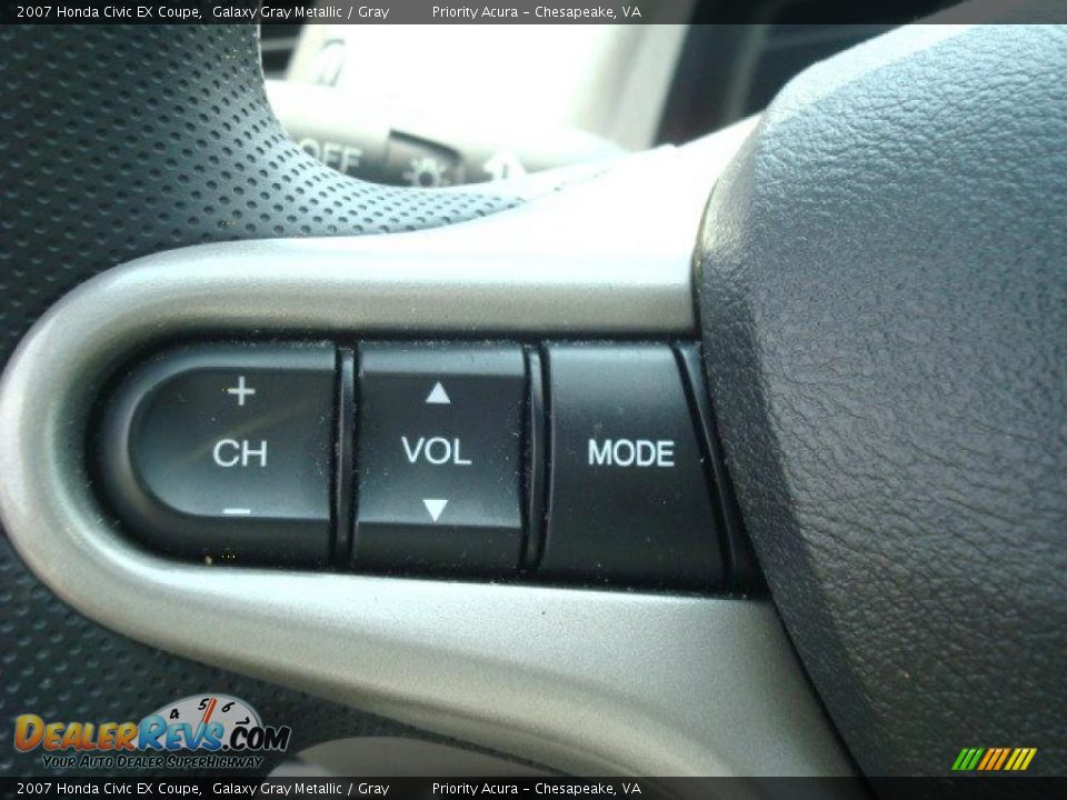 2007 Honda Civic EX Coupe Galaxy Gray Metallic / Gray Photo #20