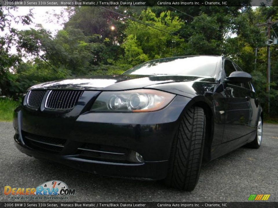 2006 BMW 3 Series 330i Sedan Monaco Blue Metallic / Terra/Black Dakota Leather Photo #3