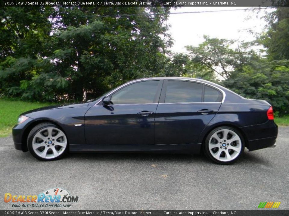 2006 BMW 3 Series 330i Sedan Monaco Blue Metallic / Terra/Black Dakota Leather Photo #4