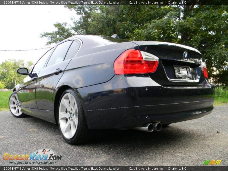 2006 BMW 3 Series 330i Sedan Monaco Blue Metallic / Terra/Black Dakota Leather Photo #5