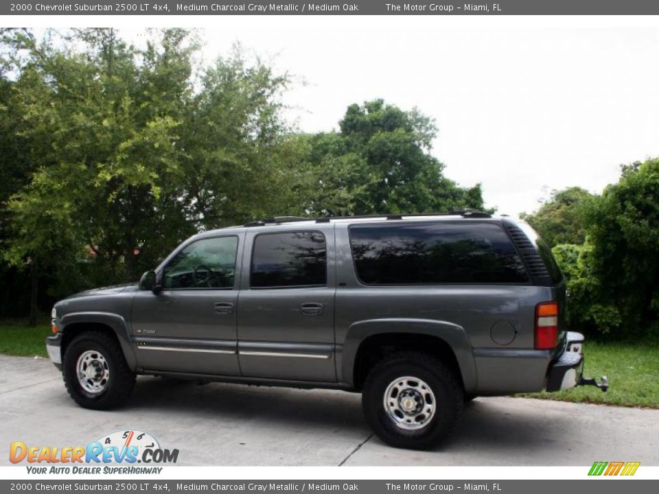 2000 Chevrolet Suburban 2500 LT 4x4 Medium Charcoal Gray Metallic / Medium Oak Photo #4