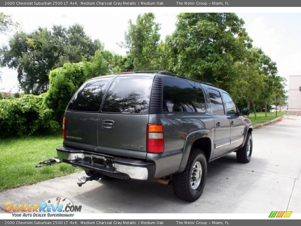 2000 Chevrolet Suburban 2500 LT 4x4 Medium Charcoal Gray Metallic / Medium Oak Photo #9