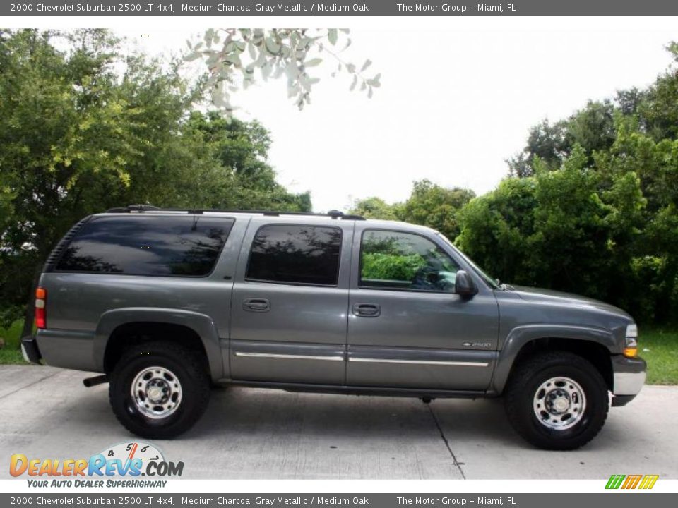 2000 Chevrolet Suburban 2500 LT 4x4 Medium Charcoal Gray Metallic / Medium Oak Photo #11