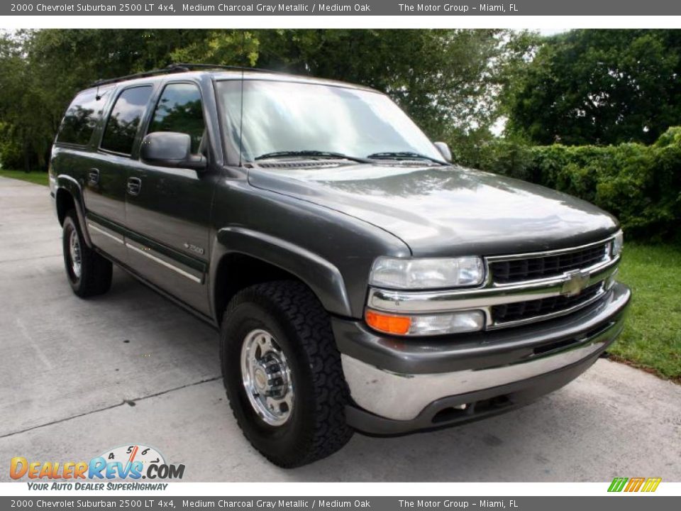 2000 Chevrolet Suburban 2500 LT 4x4 Medium Charcoal Gray Metallic / Medium Oak Photo #15