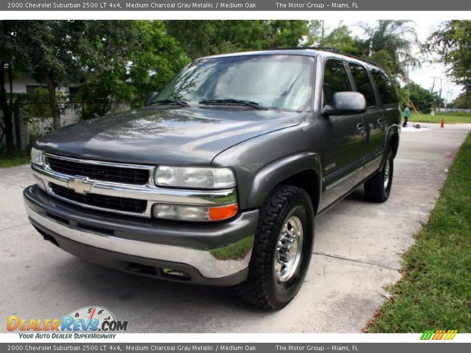 2000 Chevrolet Suburban 2500 LT 4x4 Medium Charcoal Gray Metallic / Medium Oak Photo #16