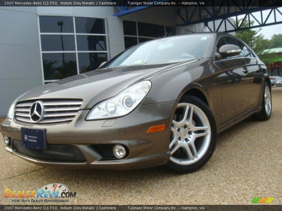 2007 Mercedes-Benz CLS 550 Indium Grey Metallic / Cashmere Photo #1