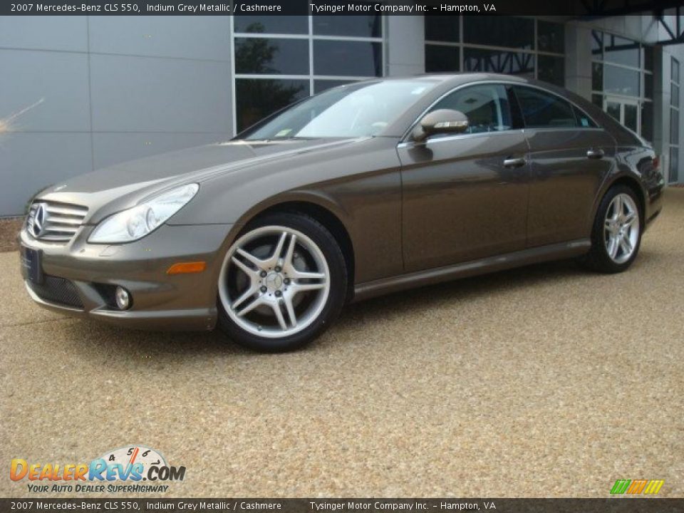 2007 Mercedes-Benz CLS 550 Indium Grey Metallic / Cashmere Photo #2