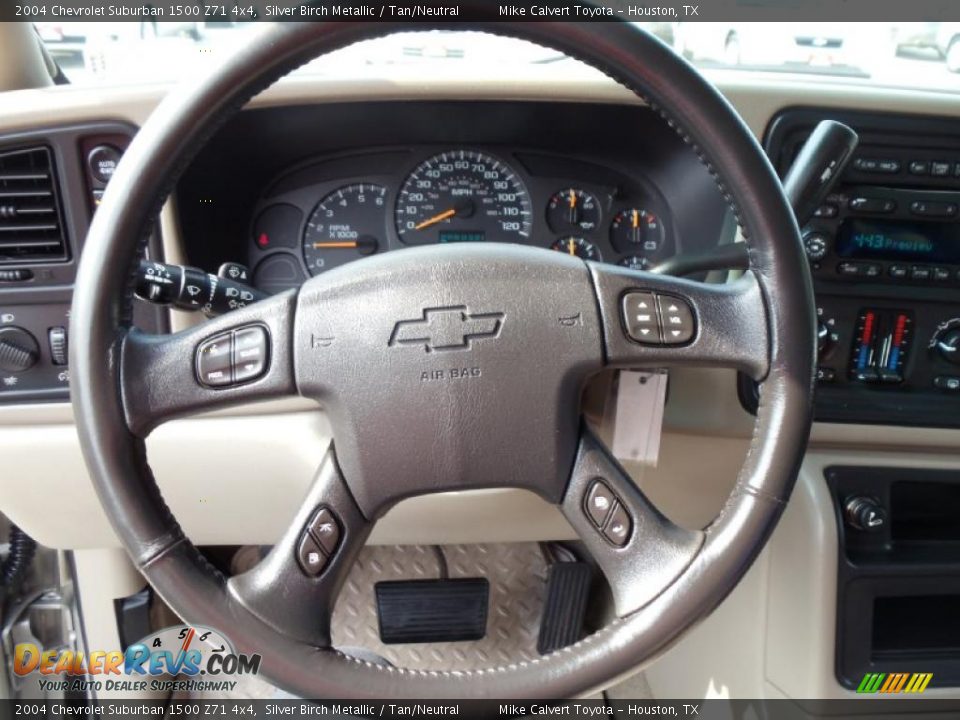 2004 Chevrolet Suburban 1500 Z71 4x4 Silver Birch Metallic / Tan/Neutral Photo #11