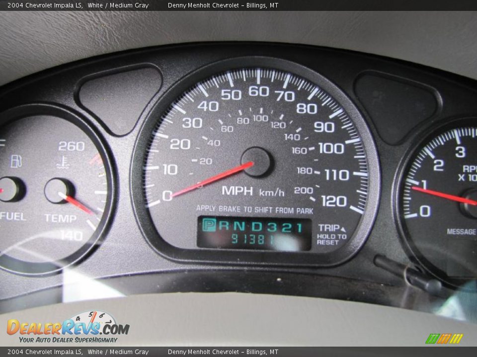 2004 Chevrolet Impala LS White / Medium Gray Photo #8