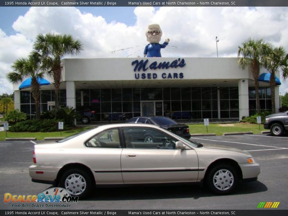 1995 Honda Accord LX Coupe Cashmere Silver Metallic / Beige Photo #28