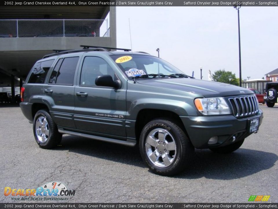 2002 Jeep Grand Cherokee Overland 4x4 Onyx Green Pearlcoat / Dark Slate Gray/Light Slate Gray Photo #3