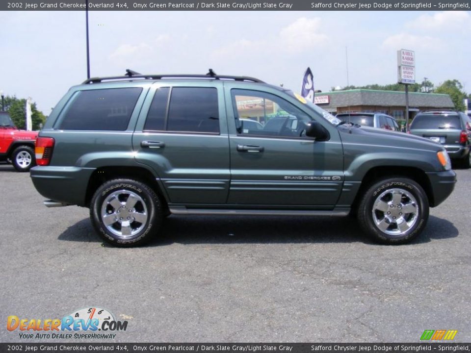 2002 Jeep Grand Cherokee Overland 4x4 Onyx Green Pearlcoat / Dark Slate Gray/Light Slate Gray Photo #4