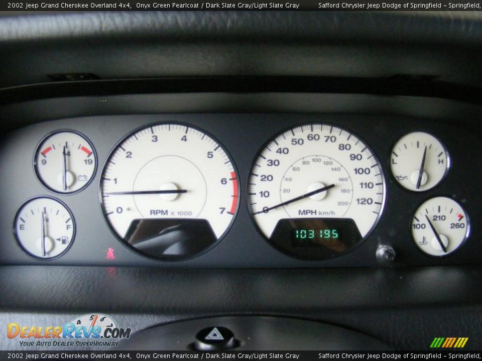 2002 Jeep Grand Cherokee Overland 4x4 Onyx Green Pearlcoat / Dark Slate Gray/Light Slate Gray Photo #11