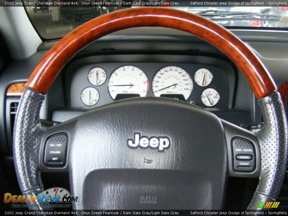 2002 Jeep Grand Cherokee Overland 4x4 Onyx Green Pearlcoat / Dark Slate Gray/Light Slate Gray Photo #12