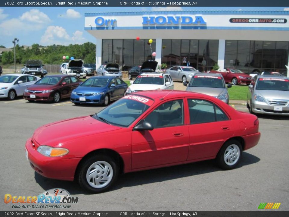 2002 Ford Escort SE Sedan Bright Red / Medium Graphite Photo #1
